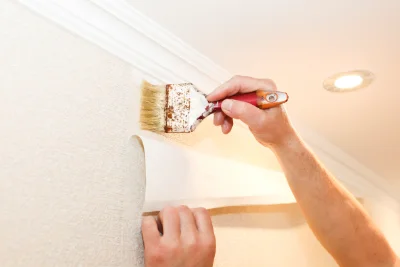 Pose de papier peint à Vouvray — revêtements muraux et toiles de verre